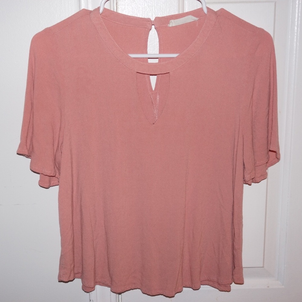 Flowy blush pink top